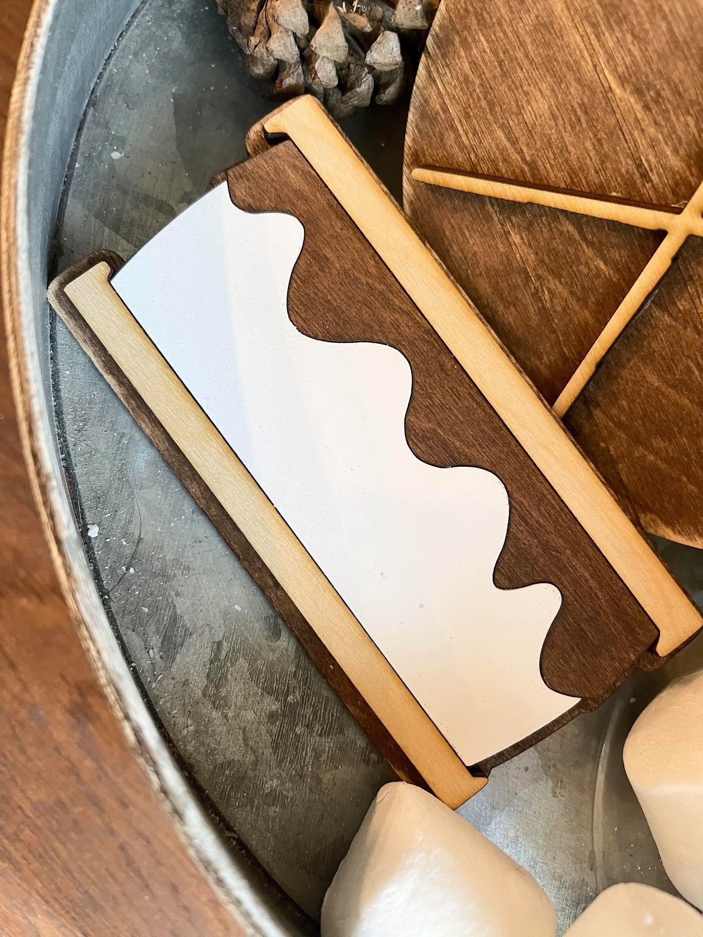 S'more Station Tiered Tray Set - S'more Love Decor - S'more Mini 3D Signs - S'more Tiered Tray Signs - Marshmallow Mug Sign - Campfire Decor