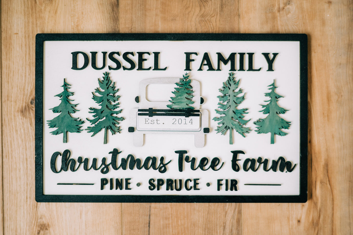 Personalized Christmas Tree Farm Sign - Farmhouse Christmas Tree Farm Sign - Custom Family Christmas Tree Farm - Christmas Tree Farm Decor