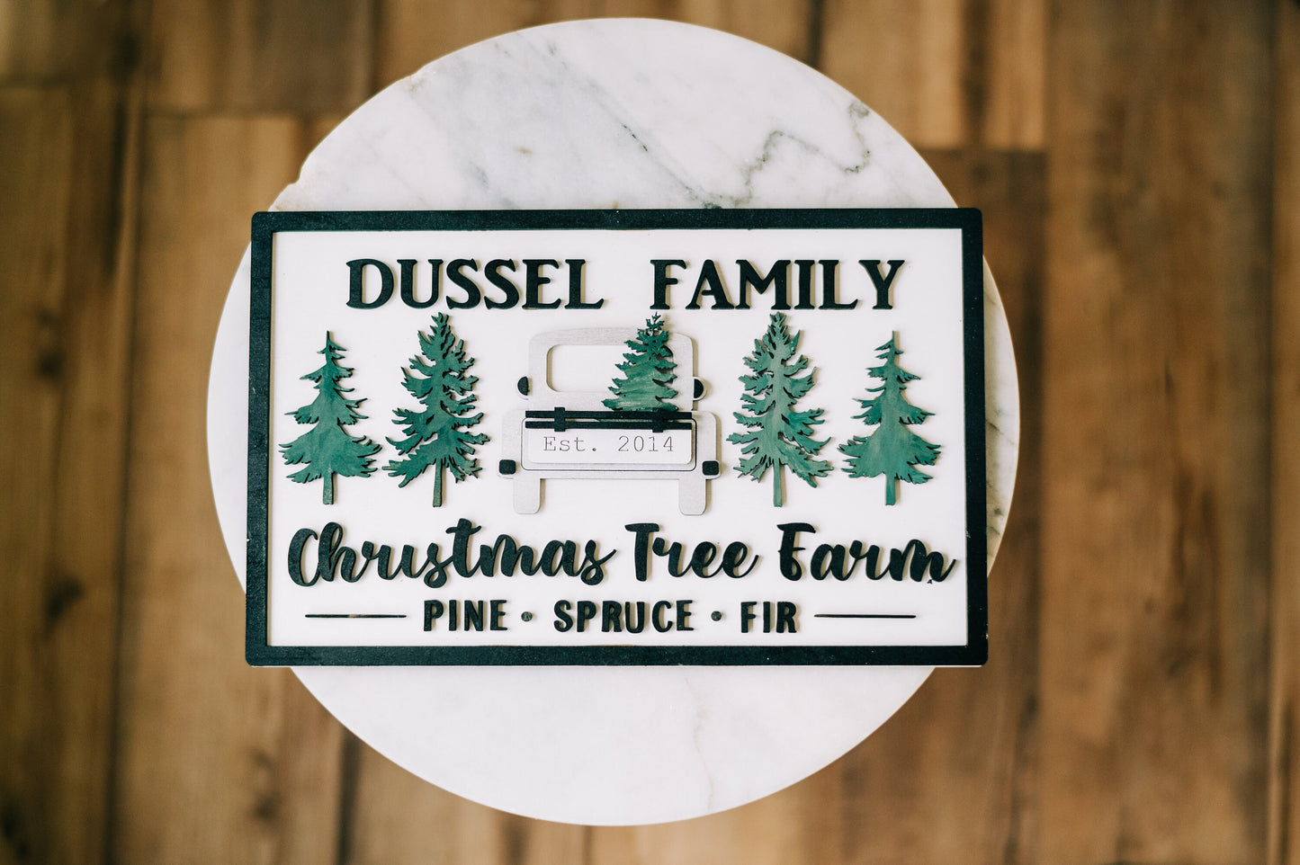 Personalized Christmas Tree Farm Sign - Farmhouse Christmas Tree Farm Sign - Custom Family Christmas Tree Farm - Christmas Tree Farm Decor