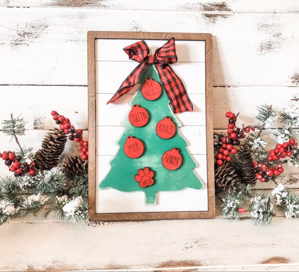 Personalized Christmas Signs, Christmas Decor, Family Sign,  Farmhouse Christmas Decor