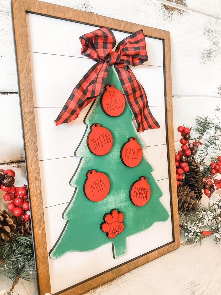 Personalized Christmas Signs, Christmas Decor, Family Sign,  Farmhouse Christmas Decor