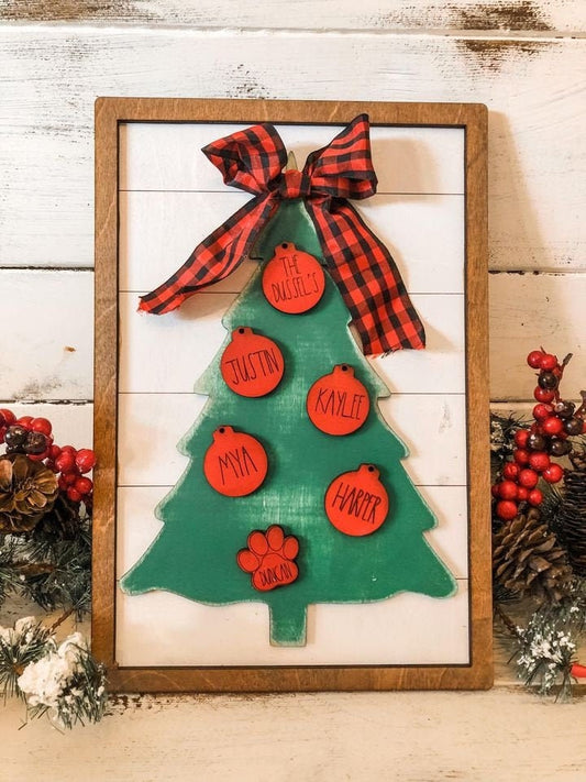 Personalized Christmas Signs, Christmas Decor, Family Sign,  Farmhouse Christmas Decor