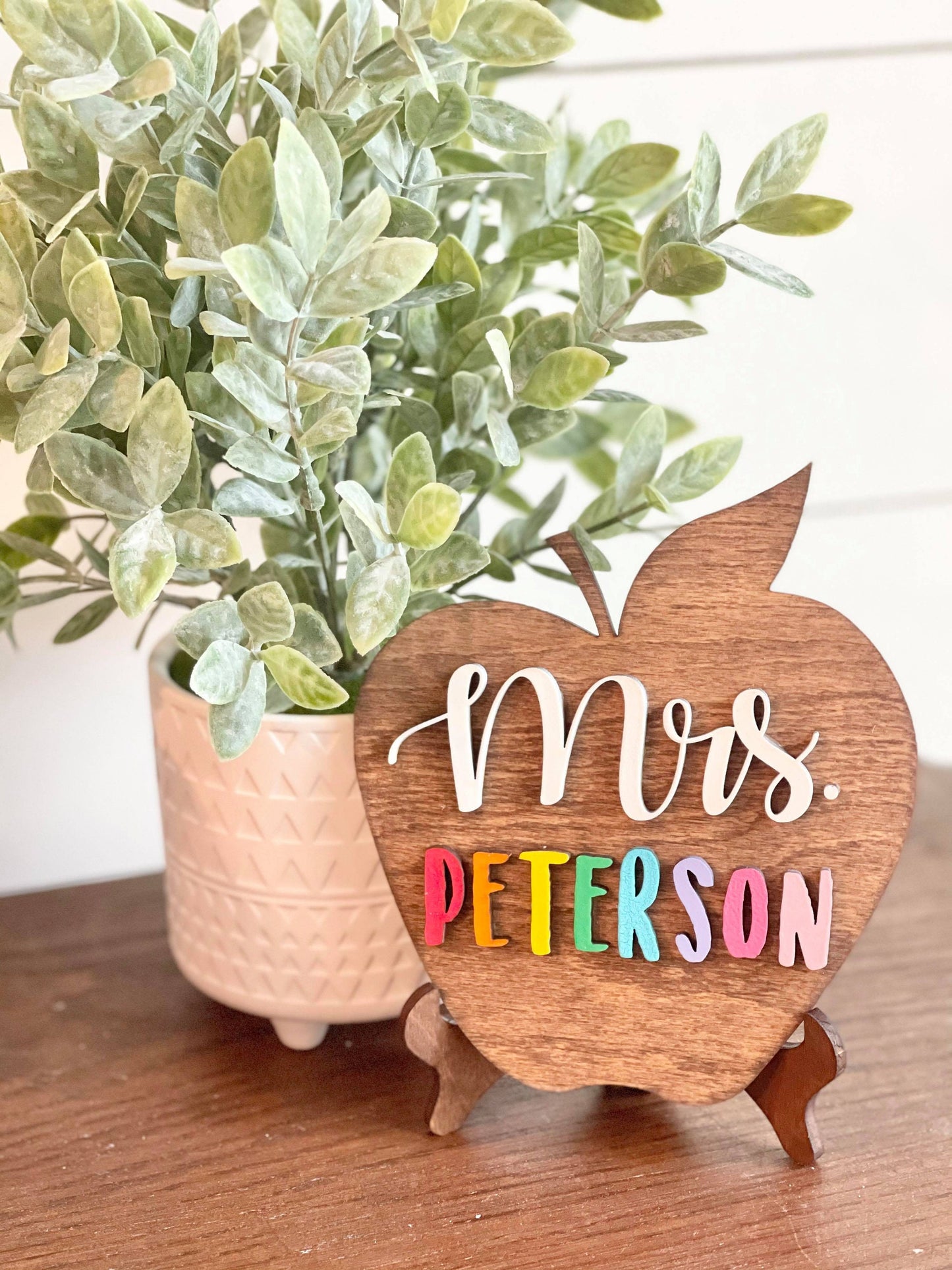 Teacher Gift Set - Personalized Desktop Teacher Apple Sign - Personalized Teacher Notebook - Gifts for Teachers Teacher Gift - Teacher Box