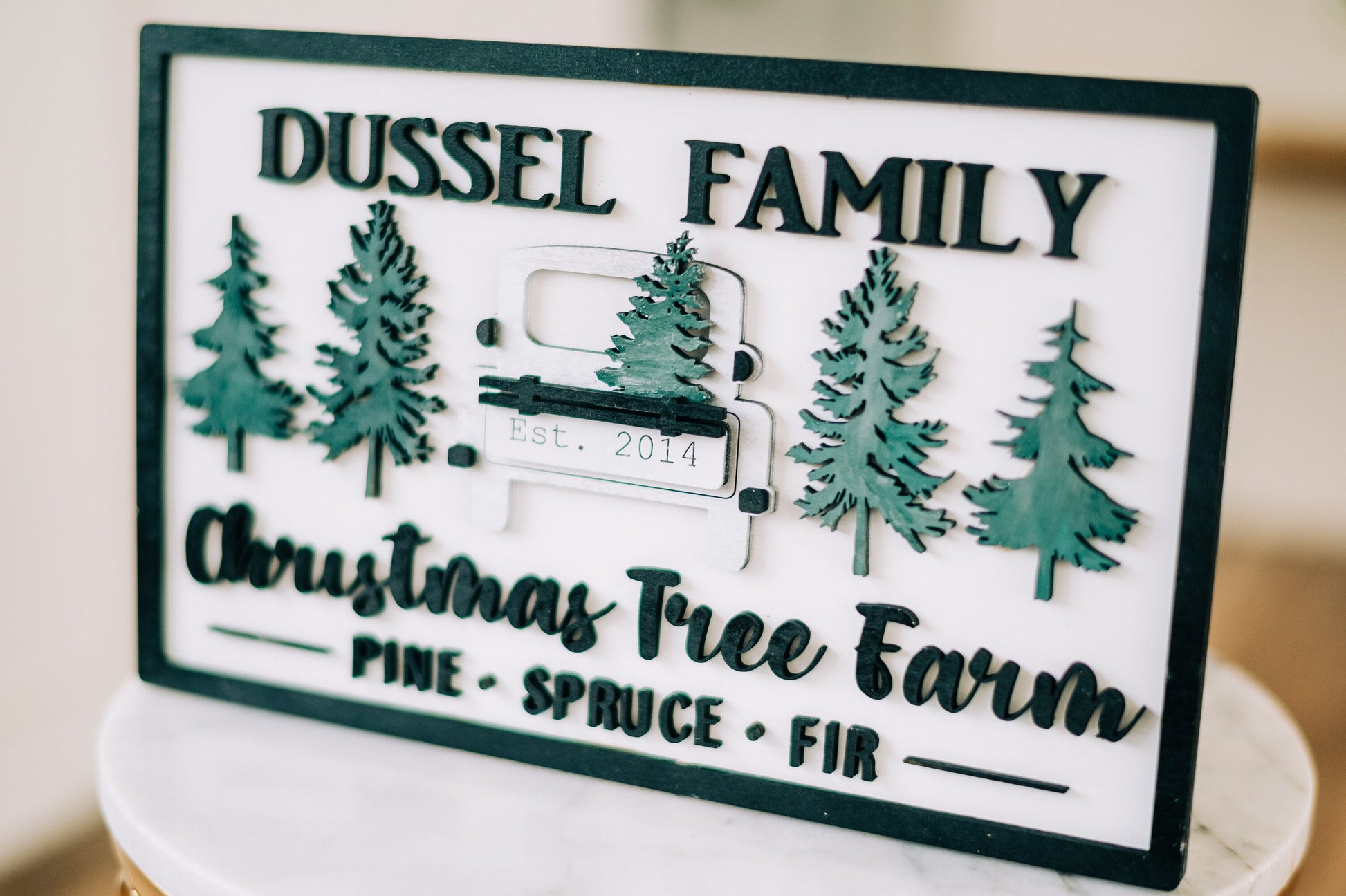 Personalized Christmas Tree Farm Sign - Farmhouse Christmas Tree Farm Sign - Custom Family Christmas Tree Farm - Christmas Tree Farm Decor