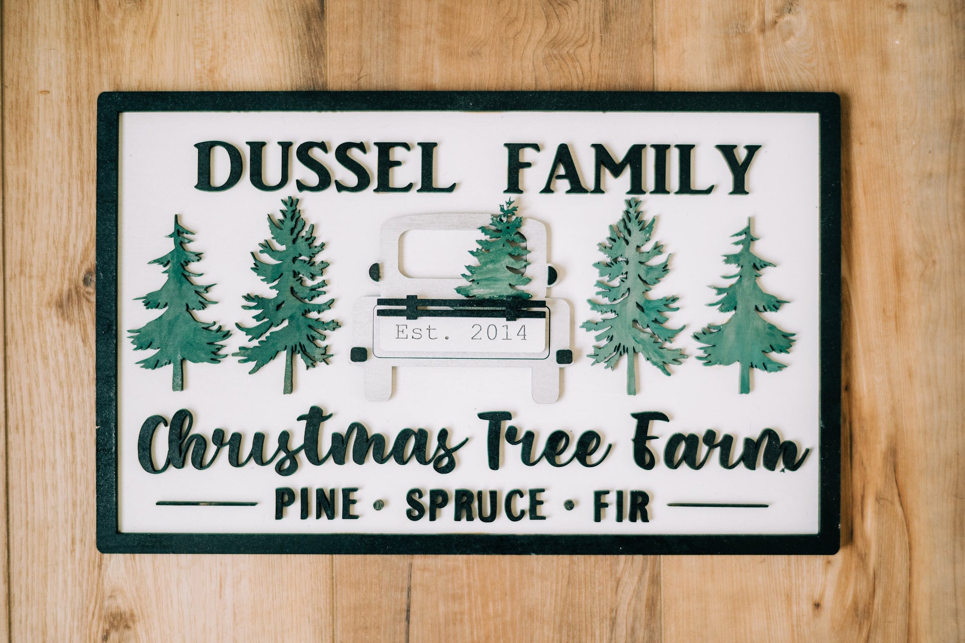 Personalized Christmas Tree Farm Sign - Farmhouse Christmas Tree Farm Sign - Custom Family Christmas Tree Farm - Christmas Tree Farm Decor