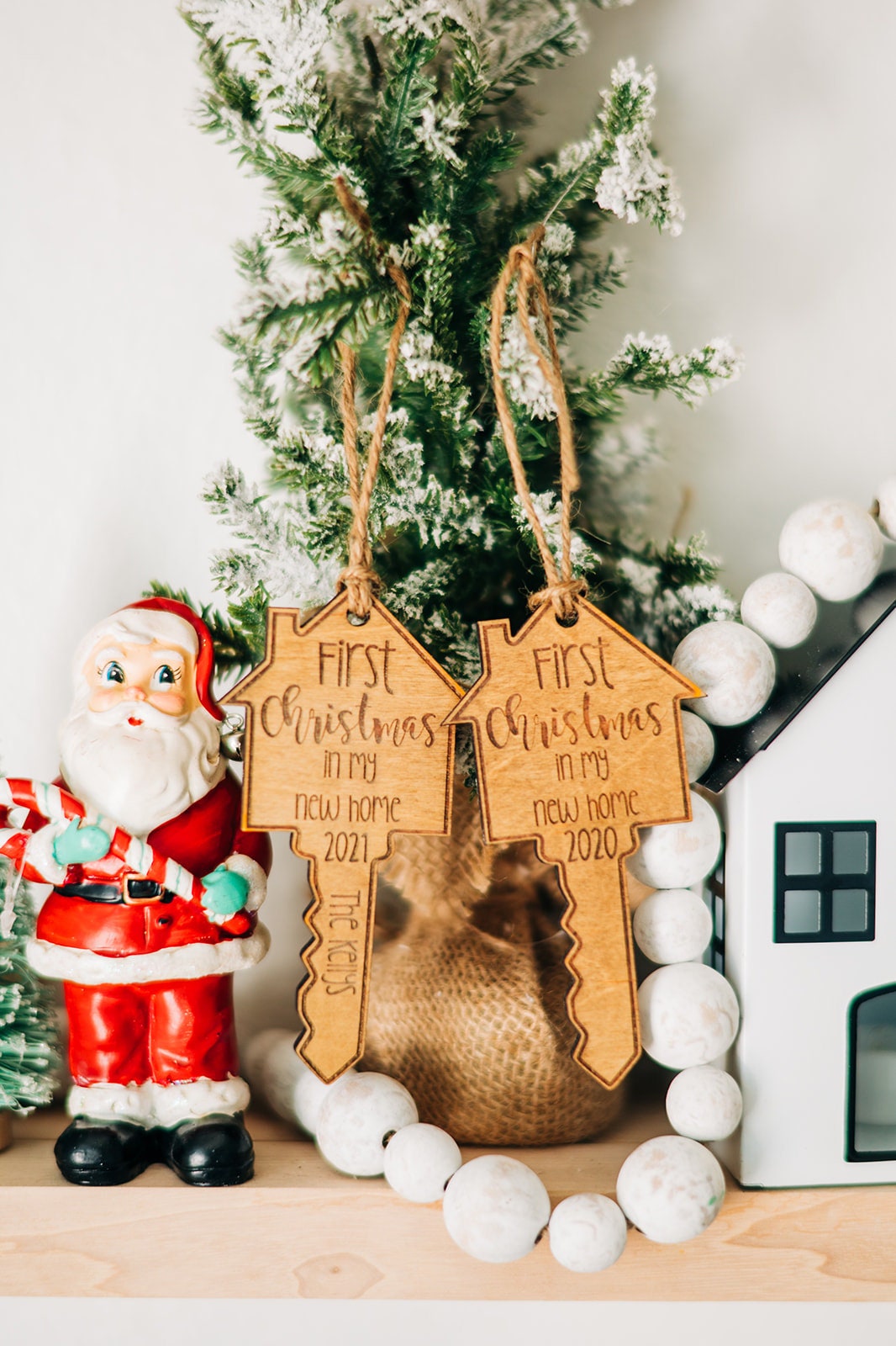 First Christmas in our new home personalized key shaped ornaments - New home ornaments - Just moved Christmas Ornaments 2020 Christmas