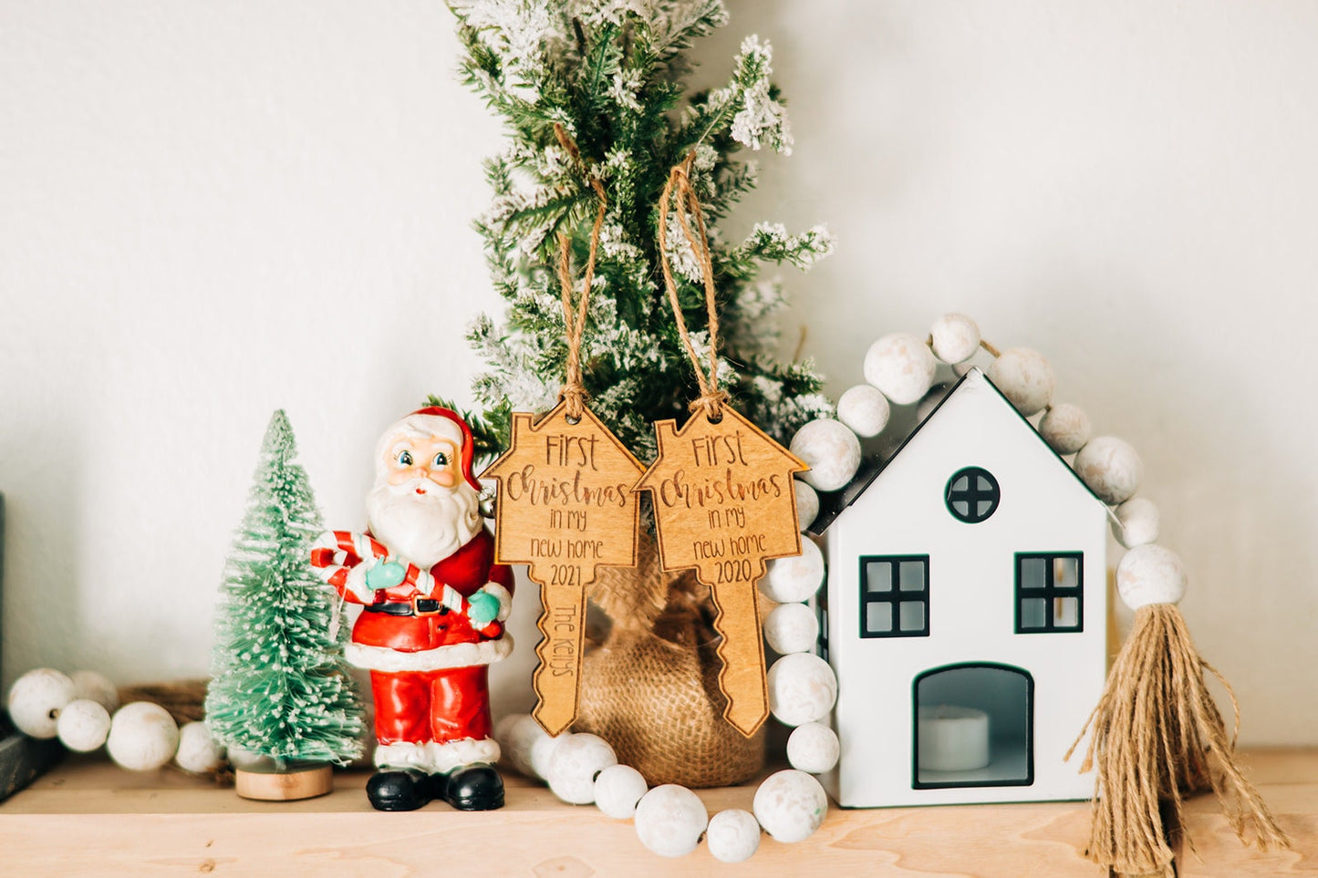 First Christmas in our new home personalized key shaped ornaments - New home ornaments - Just moved Christmas Ornaments 2020 Christmas