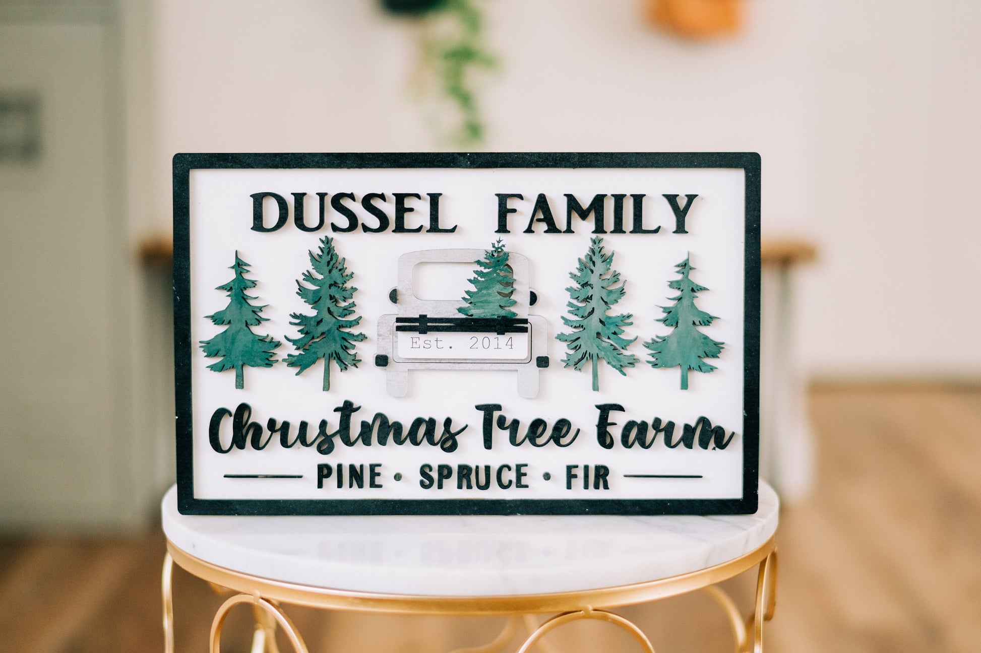 Personalized Christmas Tree Farm Sign - Farmhouse Christmas Tree Farm Sign - Custom Family Christmas Tree Farm - Christmas Tree Farm Decor