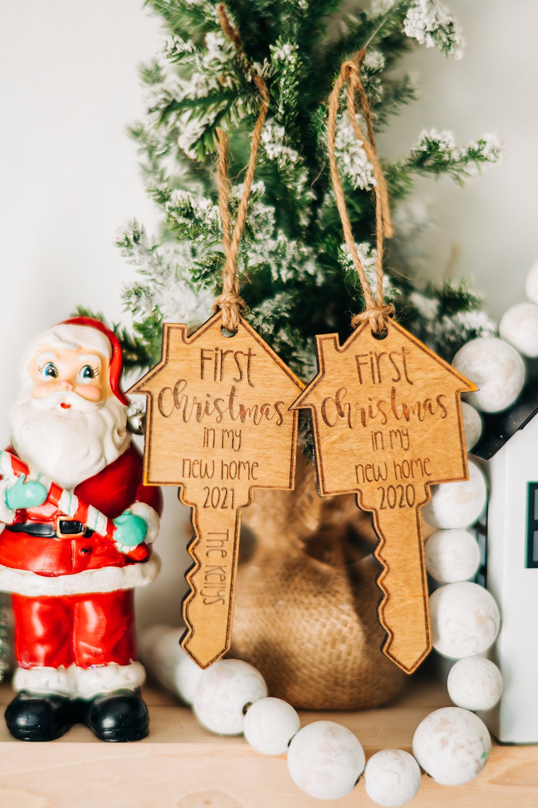 First Christmas in our new home personalized key shaped ornaments - New home ornaments - Just moved Christmas Ornaments 2020 Christmas