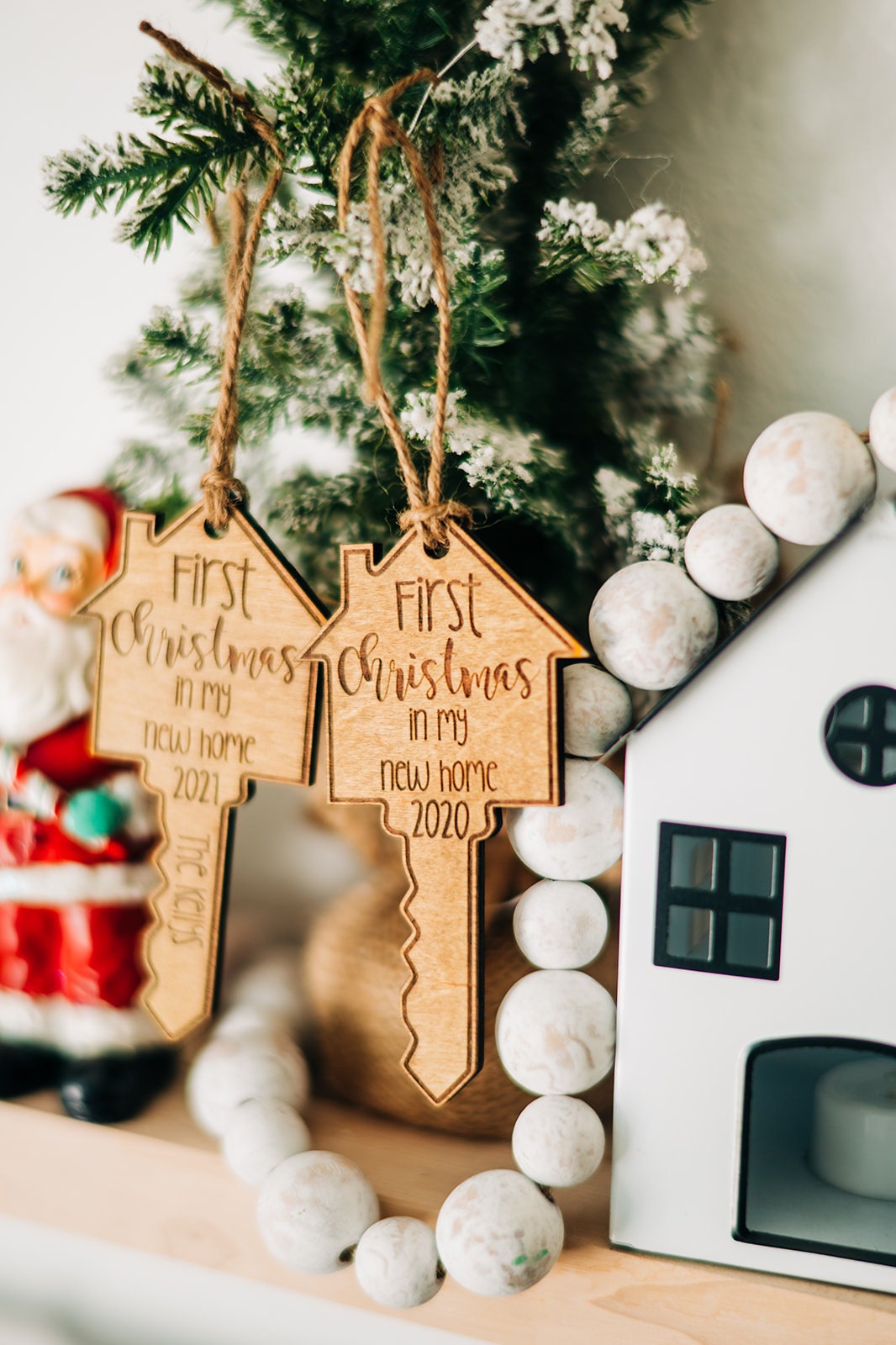 First Christmas in our new home personalized key shaped ornaments - New home ornaments - Just moved Christmas Ornaments 2020 Christmas