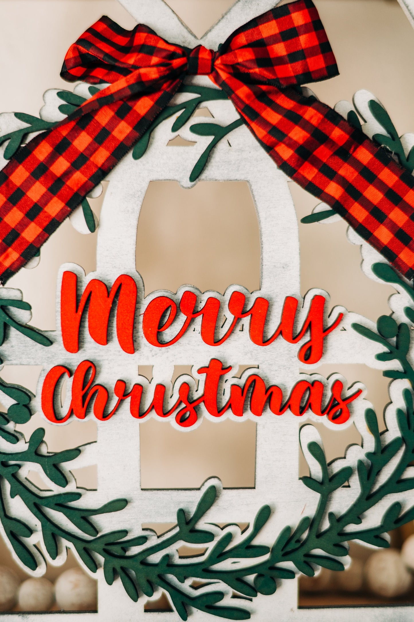 Window Frame Wall Decor, Cathedral Windows, Holiday Wreath, Farmhouse Christmas, Mom Christmas Gift from Daughter